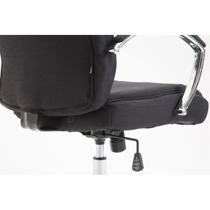 Chaise de bureau en tissu vaudois noir