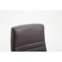 Chaise de bureau Valais en cuir artificiel brun