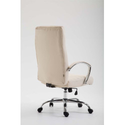 Chaise de bureau Valais en cuir artificiel crème