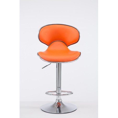 Tabouret de bar Las Vegas V2 chromé orange