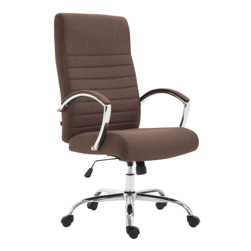 Chaise de bureau en tissu Valais brun