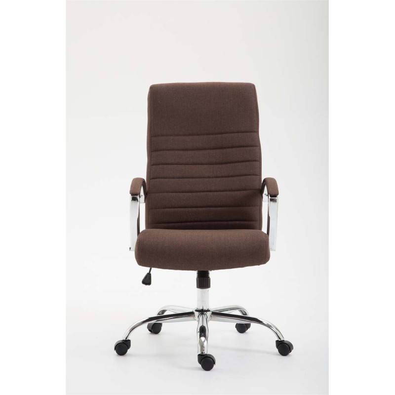 Chaise de bureau en tissu Valais brun