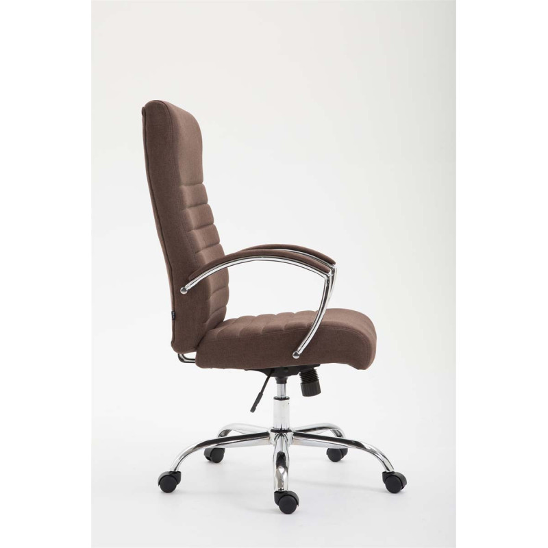 Chaise de bureau en tissu Valais brun