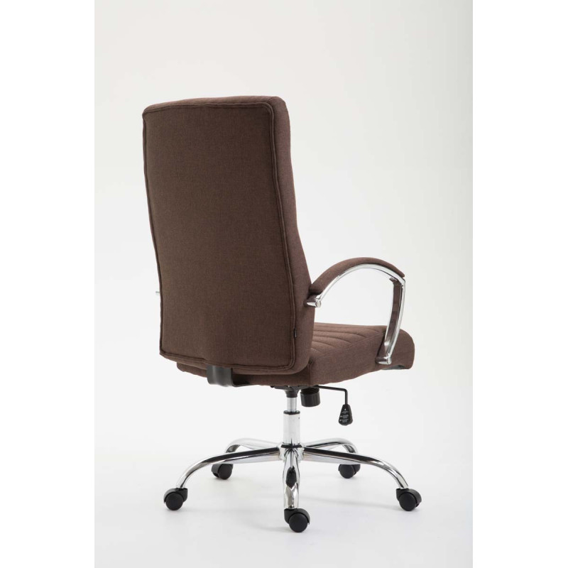 Chaise de bureau en tissu Valais brun
