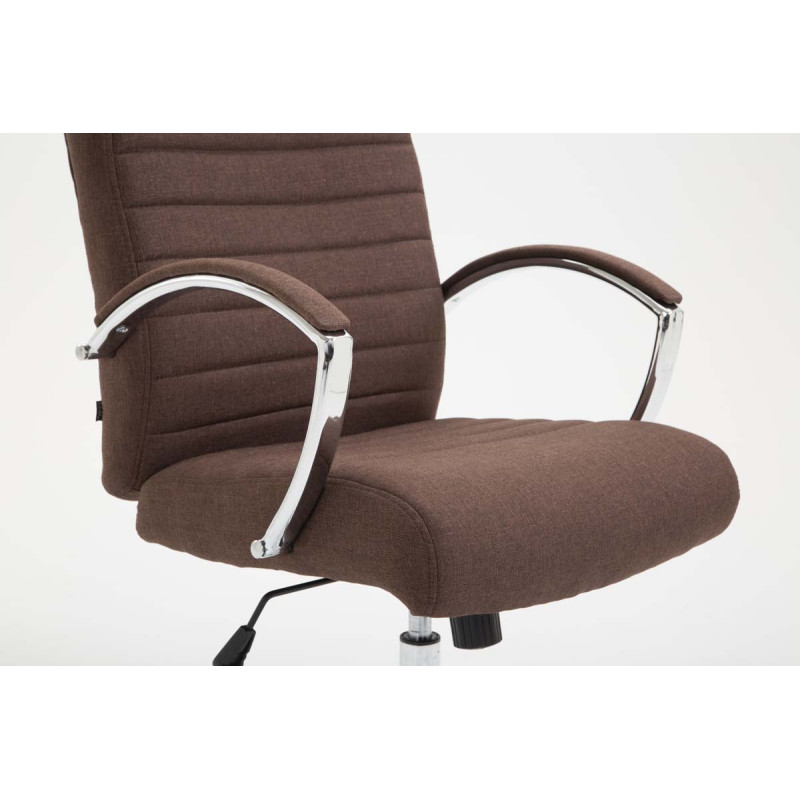 Chaise de bureau en tissu Valais brun