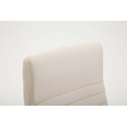 Chaise de bureau en tissu Valais crème