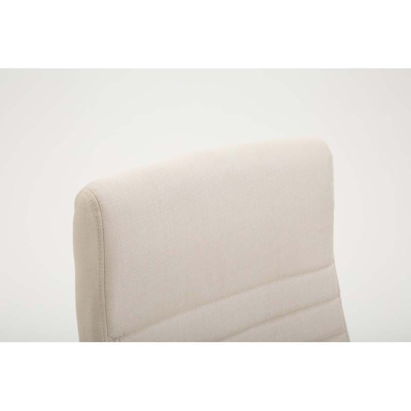 Chaise de bureau en tissu Valais crème