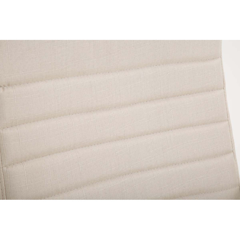 Chaise de bureau en tissu Valais crème