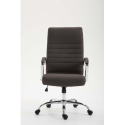 Chaise de bureau en tissu Valais gris foncé