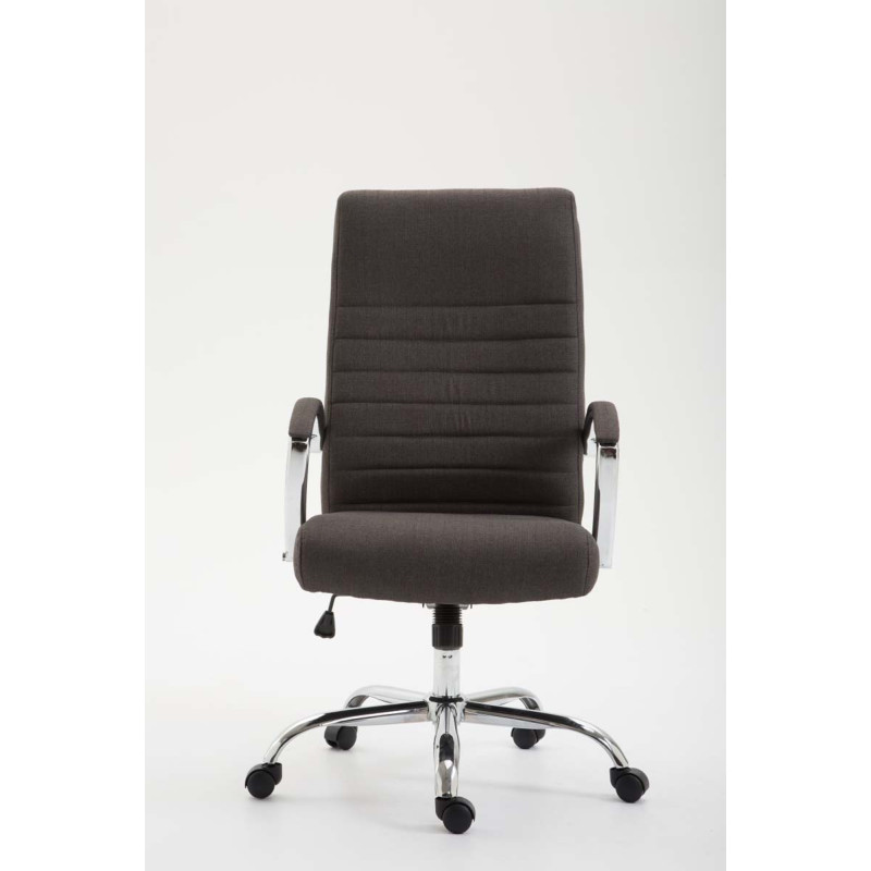 Chaise de bureau en tissu Valais gris foncé