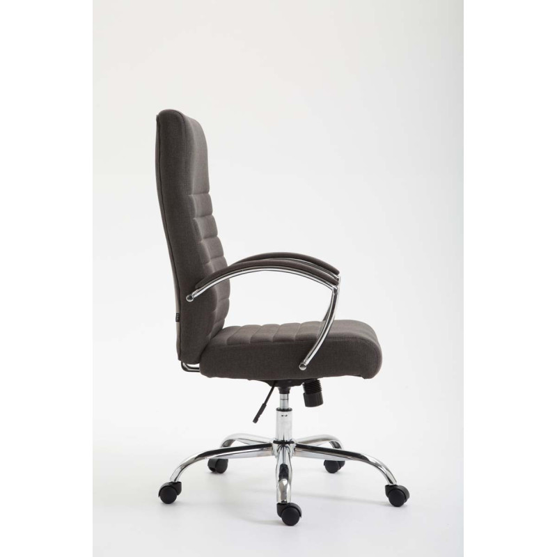 Chaise de bureau en tissu Valais gris foncé