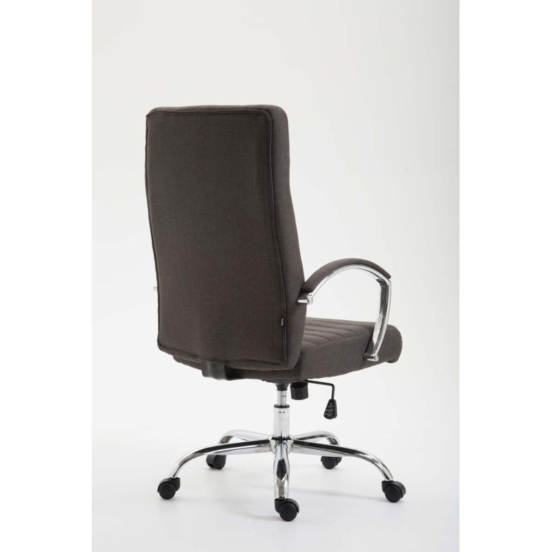 Chaise de bureau en tissu Valais gris foncé