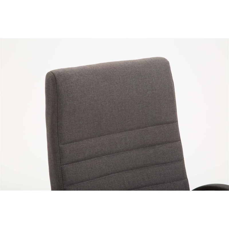 Chaise de bureau en tissu Valais gris foncé