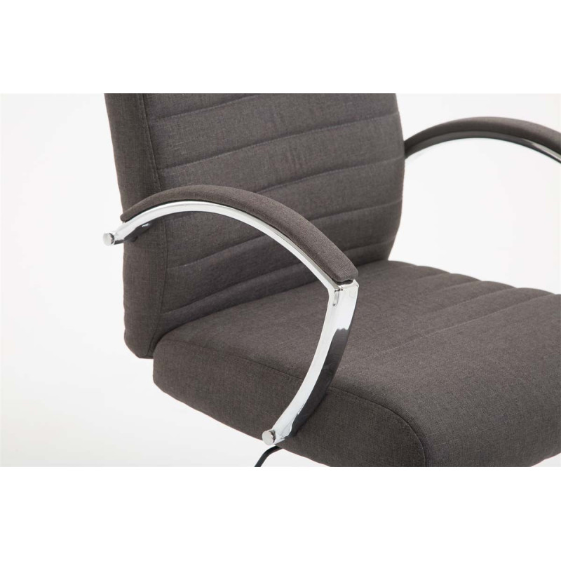 Chaise de bureau en tissu Valais gris foncé