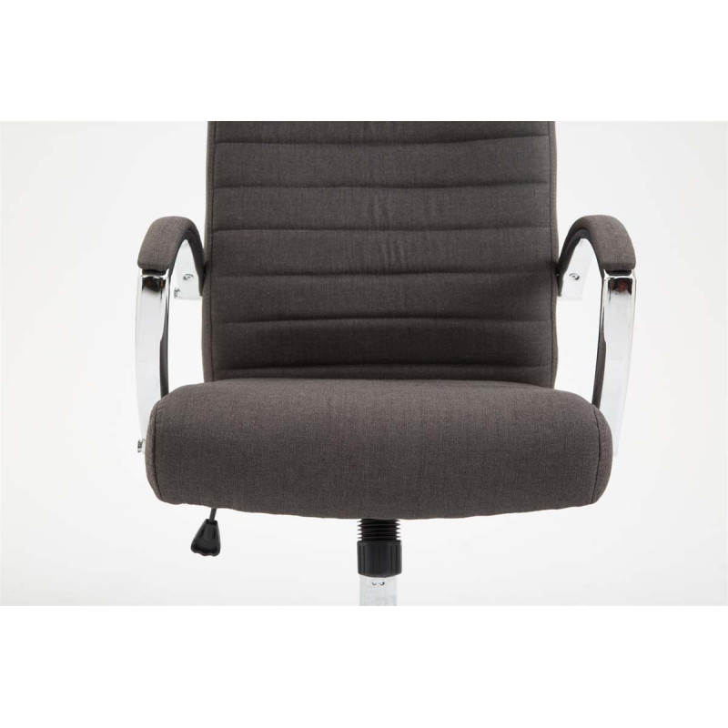 Chaise de bureau en tissu Valais gris foncé