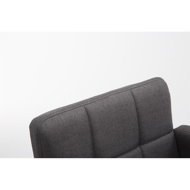 Tabouret de bar Los Angeles en tissu gris foncé