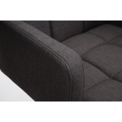 Tabouret de bar Los Angeles en tissu gris foncé