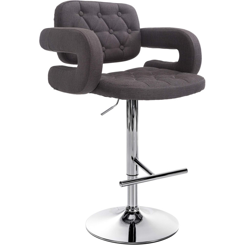 Tabouret de bar Dublin, tissu C, gris foncé