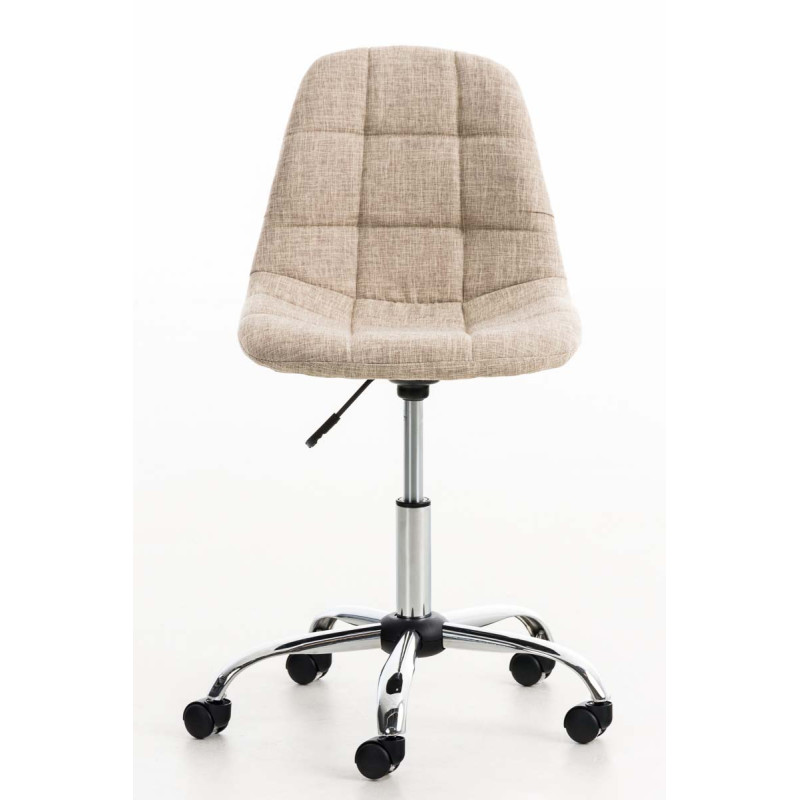Chaise de bureau Emil Stoff crème