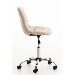 Chaise de bureau Emil Stoff crème