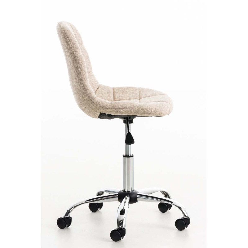 Chaise de bureau Emil Stoff crème