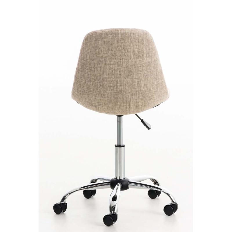 Chaise de bureau Emil Stoff crème