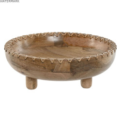 Centre de Table Home ESPRIT Naturel Bois de manguier Colonial 25 x 25 x 9 cm