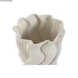Vase Home ESPRIT Blanc Grès Moderne 16 x 16 x 26 cm