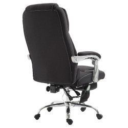 Chaise de bureau en tissu Pacific avec fonction massage noir