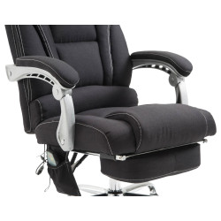 Chaise de bureau en tissu Pacific avec fonction massage noir