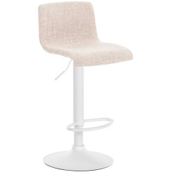 Tabouret de bar Hoover tissu W crème