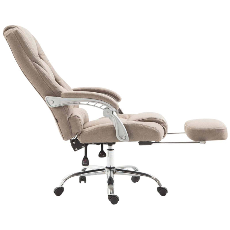 Chaise de bureau en tissu Pacific taupe