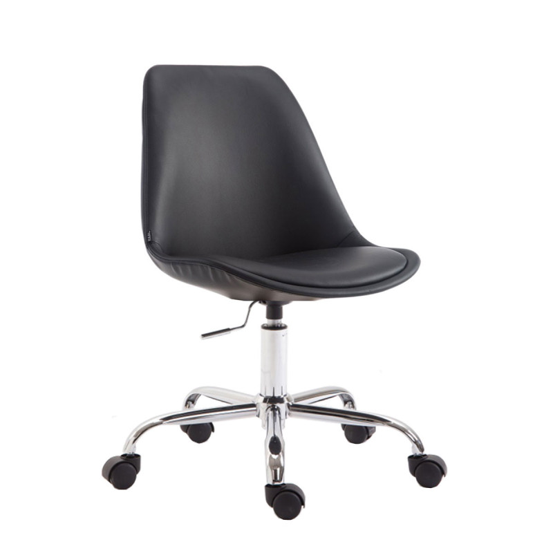 Chaise de bureau Toulouse en similicuir noir