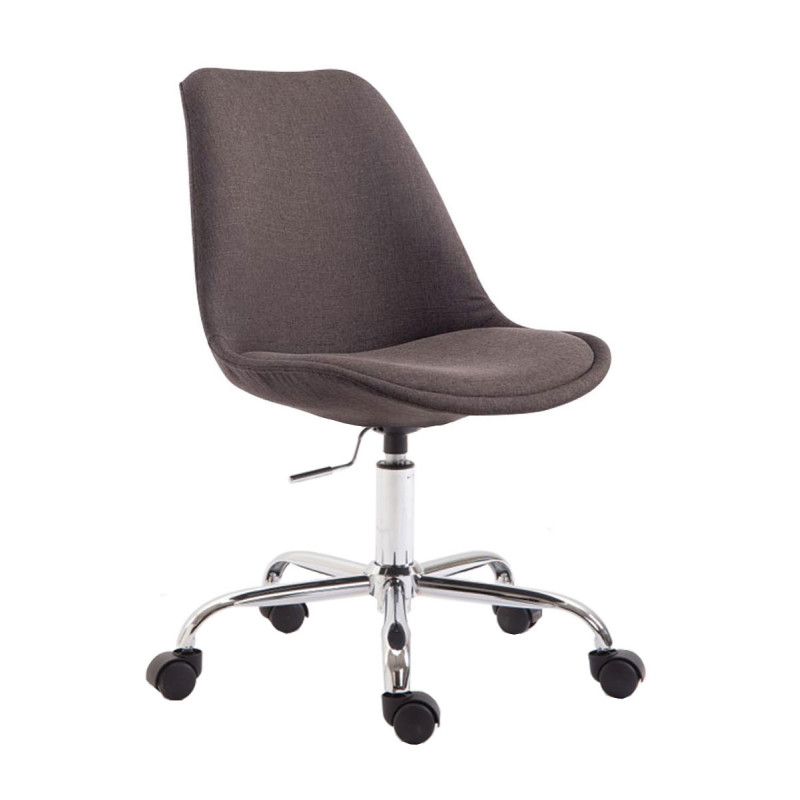Chaise de bureau en tissu Toulouse gris foncé