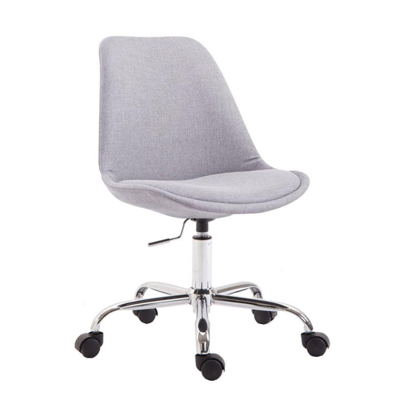 Chaise de bureau en tissu Toulouse gris