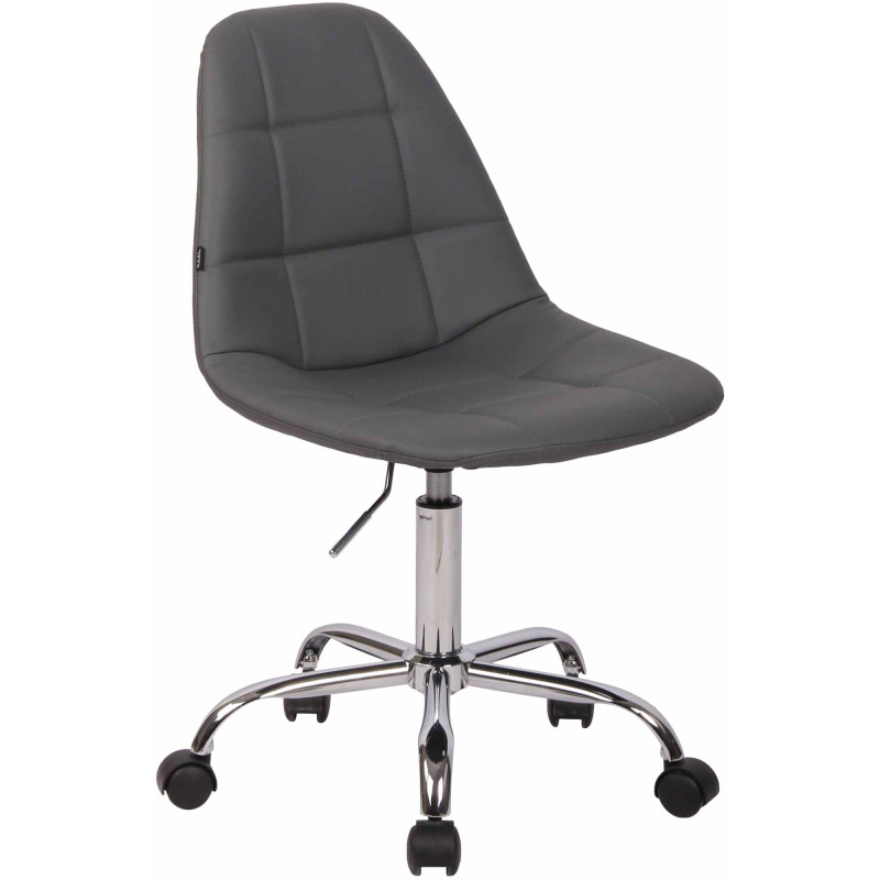 Chaise de bureau Reims en similicuir gris
