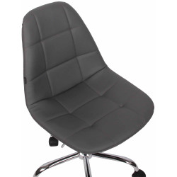 Chaise de bureau Reims en similicuir gris