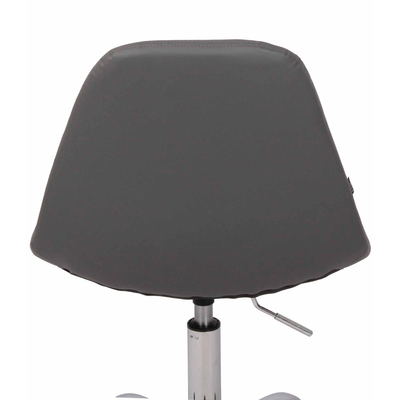 Chaise de bureau Reims en similicuir gris
