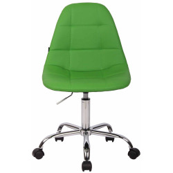 Chaise de bureau Reims en similicuir vert