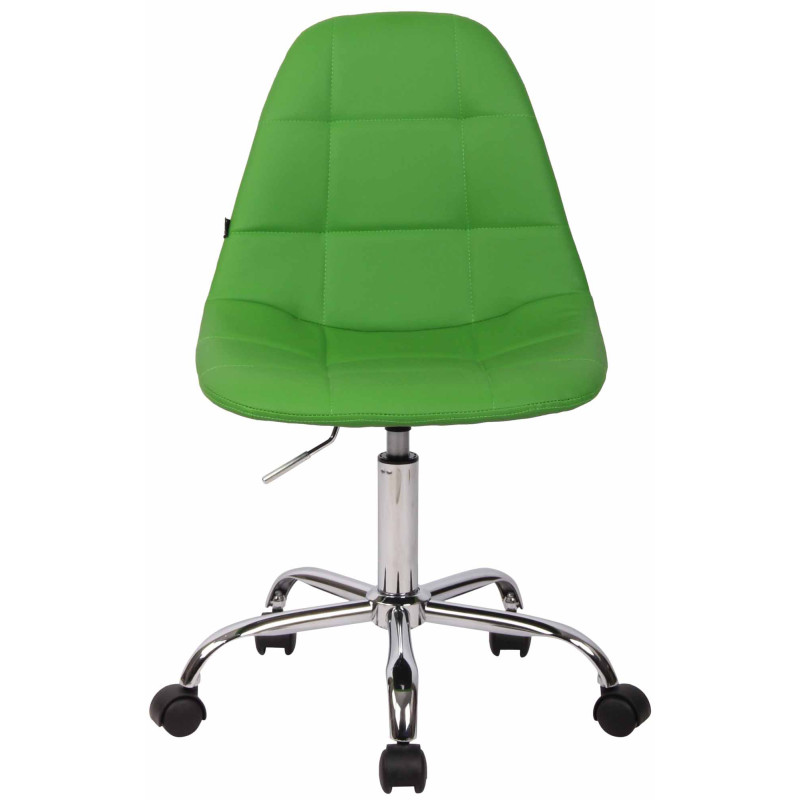 Chaise de bureau Reims en similicuir vert