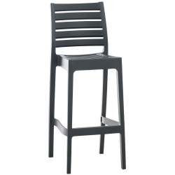 Tabouret de bar Ares, gris foncé