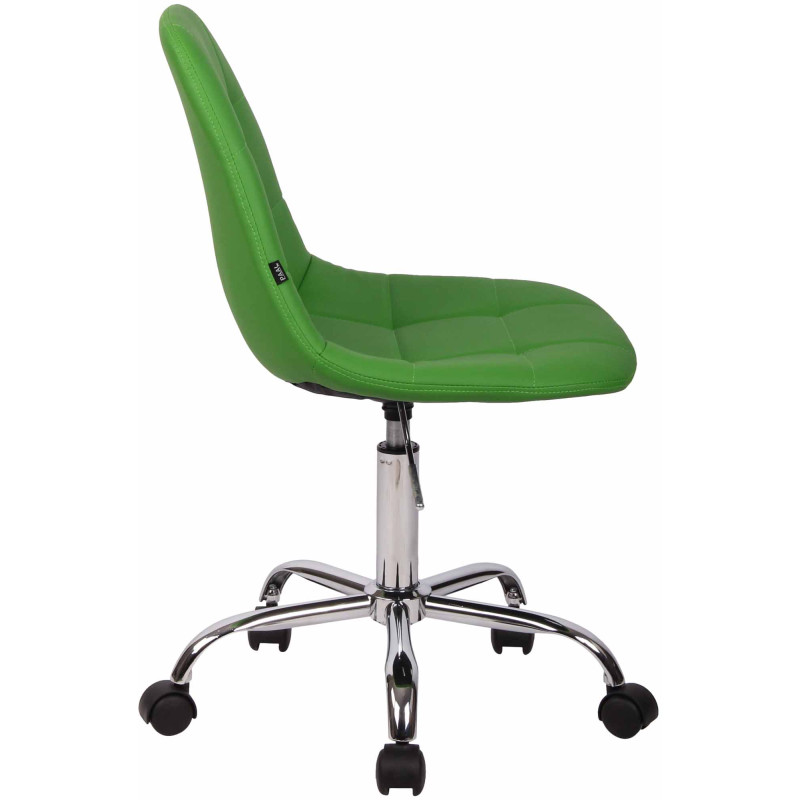 Chaise de bureau Reims en similicuir vert