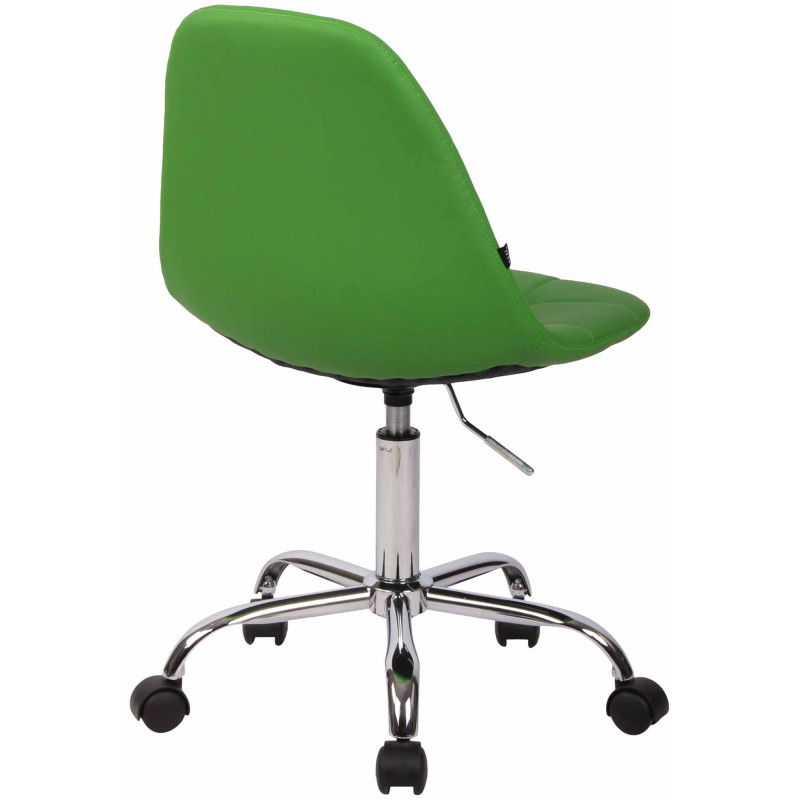 Chaise de bureau Reims en similicuir vert