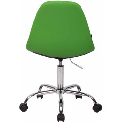 Chaise de bureau Reims en similicuir vert