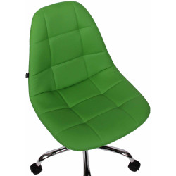 Chaise de bureau Reims en similicuir vert