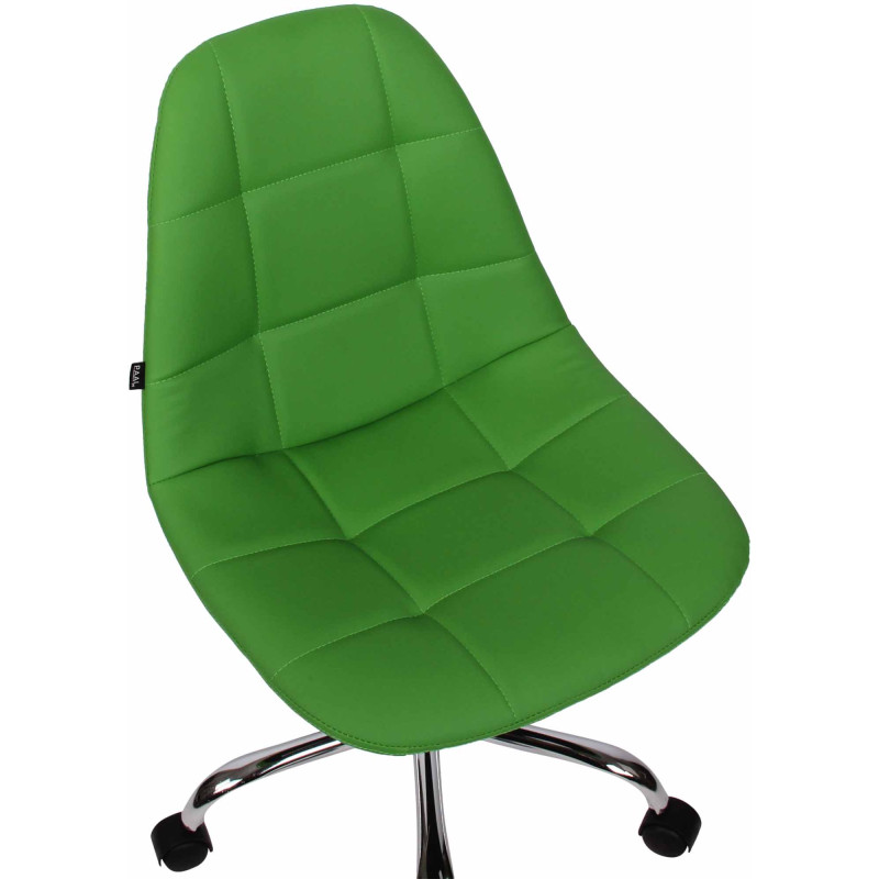 Chaise de bureau Reims en similicuir vert