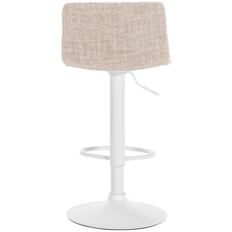 Tabouret de bar Hoover tissu W crème