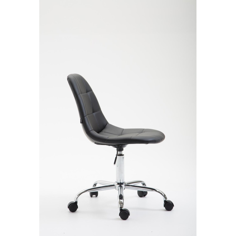 Chaise de bureau Reims en similicuir noir