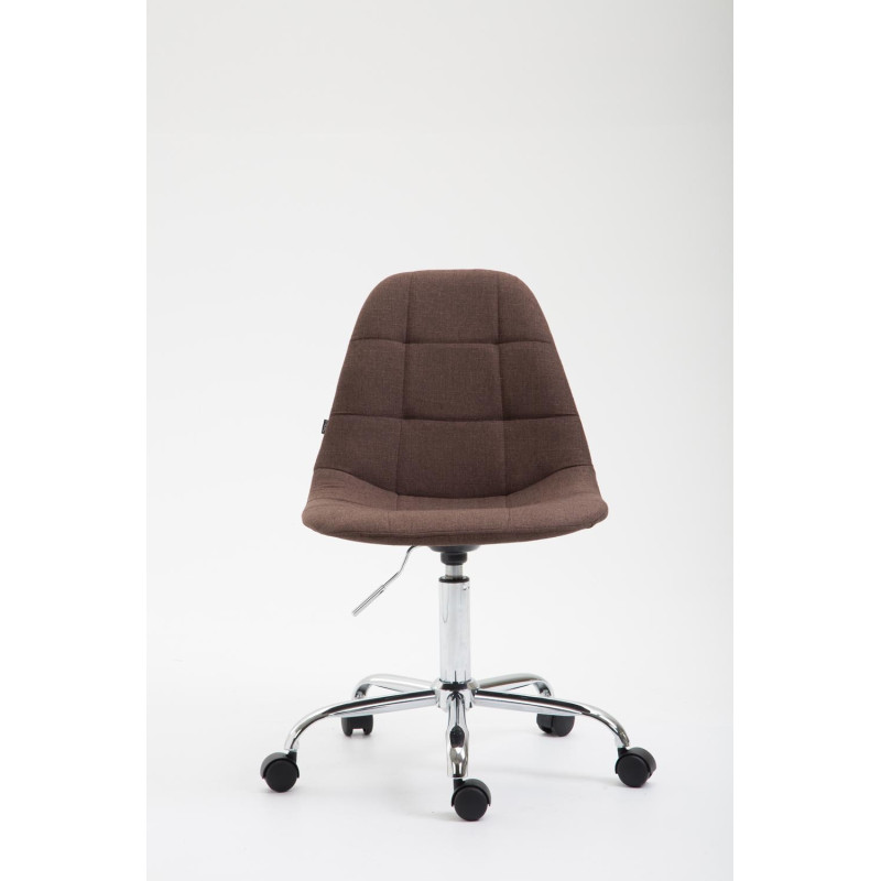 Chaise de bureau Reims en tissu brun