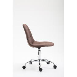 Chaise de bureau Reims en tissu brun